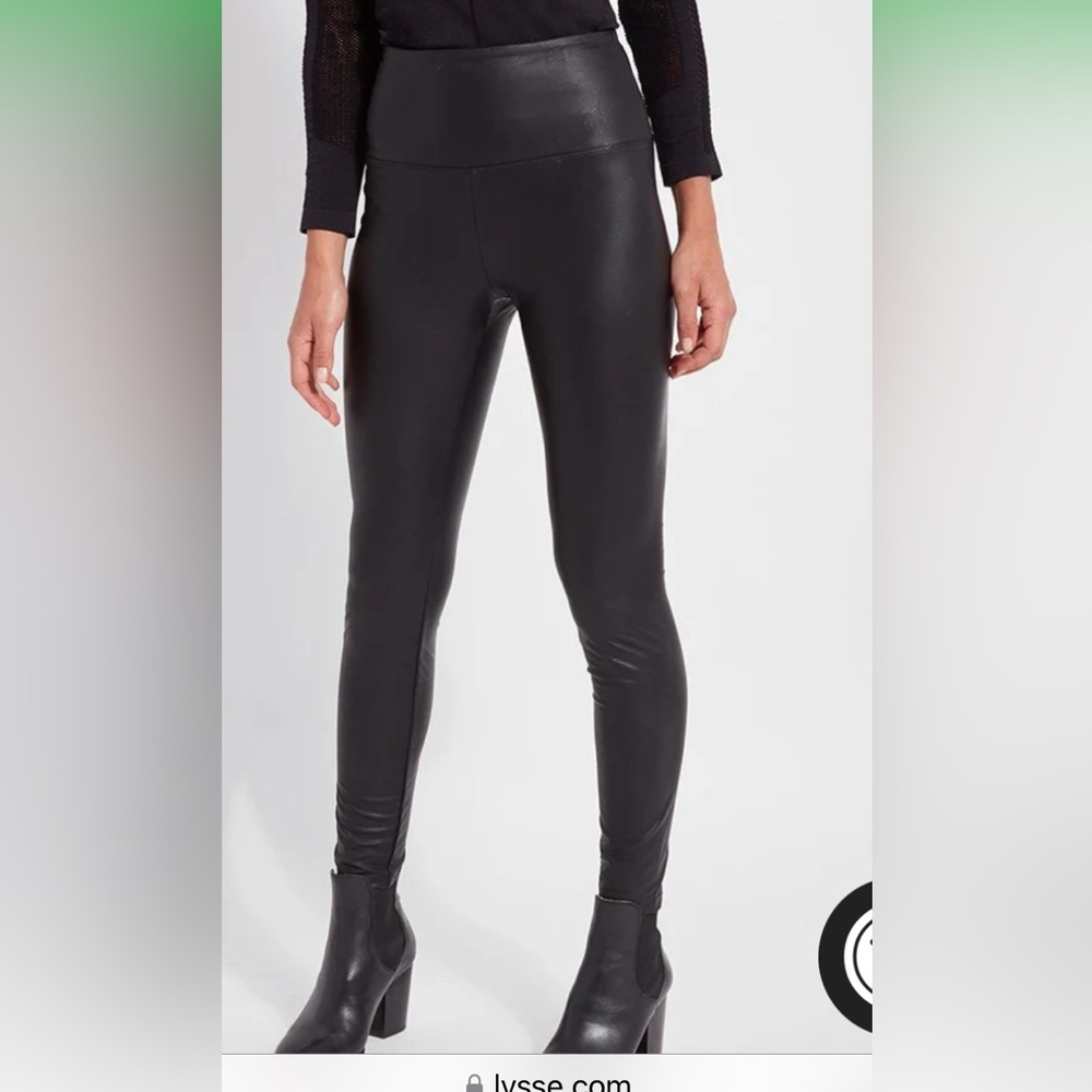 Lysse Textured Leather Legging (28.5" Inseam) black size L